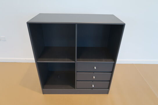 Montana reol med 3 skuffer + sokkel  MOMSFRI