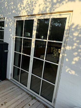 Dobbelt terassedør, Krone vinduer Træ/alu MOMSFRI