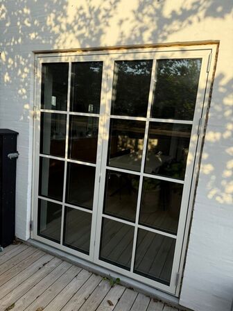 Dobbelt terassedør, Krone vinduer Træ/alu MOMSFRI