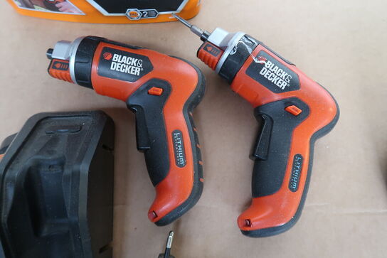 2 stk. Black & Decker akku skruemaskiner MOMSFRI