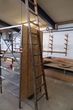 5 fag stålreoler & stige 