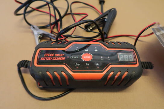 12V4A smart batteri lader MOMSFRI