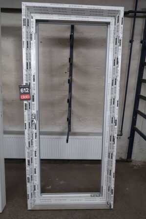 Terrassedør med karm, Plast - Ubrugt (Uden glas)