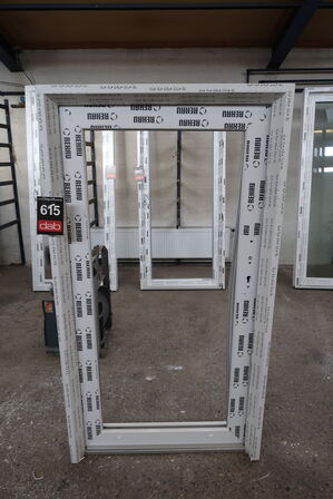 Terrassedør med karm, Plast - Ubrugt (Uden glas)