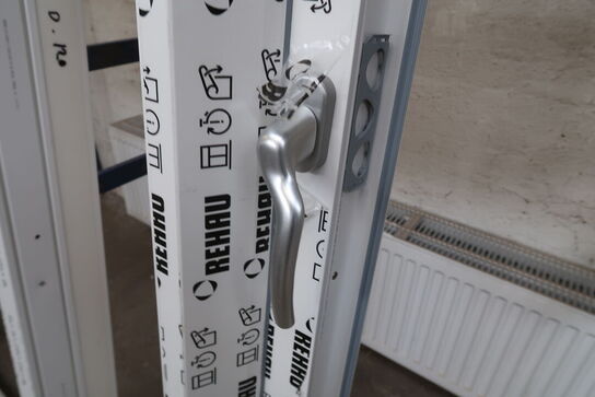 Terrassedør med karm, Plast - Ubrugt (Uden glas)