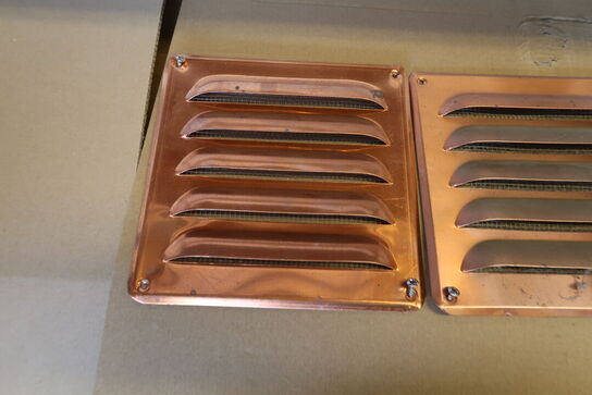 3 stk. Ventilationsriste, Kobber - 17x17 cm MOMSFRI