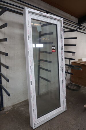 Terrassedør med karm, Plast - Ubrugt 