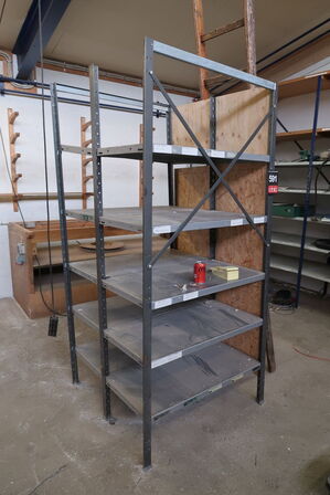 5 fag stålreoler & stige 