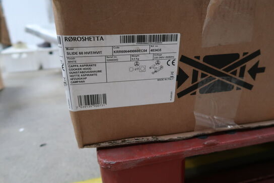 Emhætte RØROSHETTA SLIDE 60 HVIT/HVIT