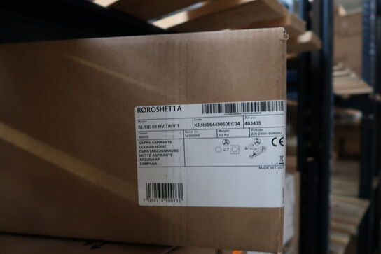 Emhætte RØROSHETTA SLIDE 60 HVIT