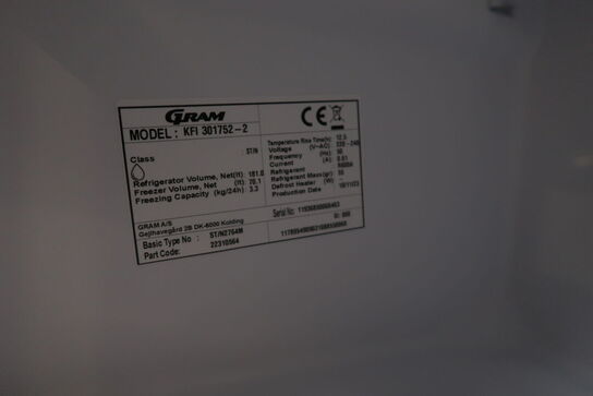 Køle/fryseskab GRAM KFI 301752-2