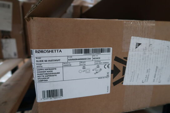 Emhætte RØROSHETTA SLIDE 60 HVIT