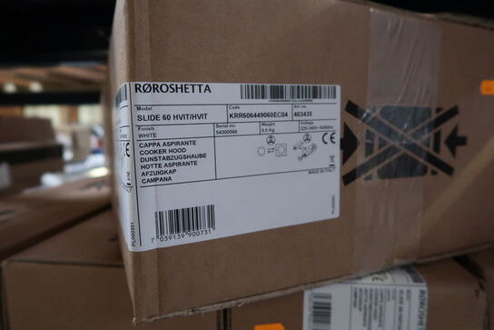 Emhætte RØROSHETTA SLIDE 60 HVIT