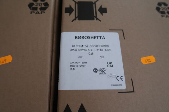 Emhætte RØROSHETTA 8025 CRYSTALL F-1140