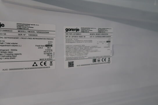 Køle/fryseskab GORENJA NRK6202EW4