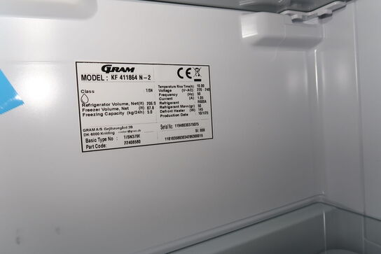 Køle/fryseskab GRAM KF 411864 N-2