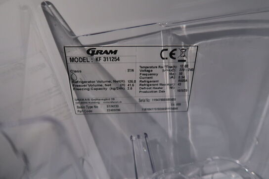 Køle/fryseskab GRAM KF 311254