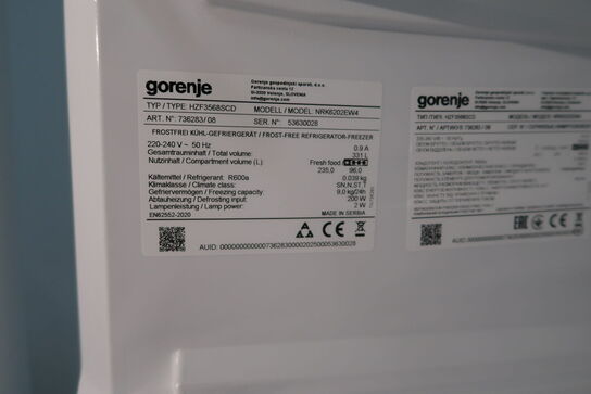 Køle/fryseskab GORENJA NRK6202EW4