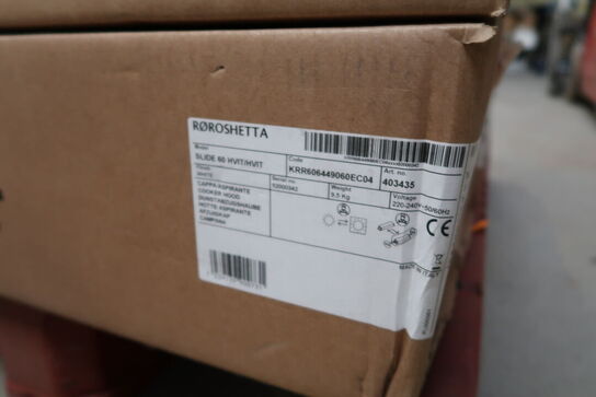 Emhætte RØROSHETTA SLIDE 60 HVIT/HVIT