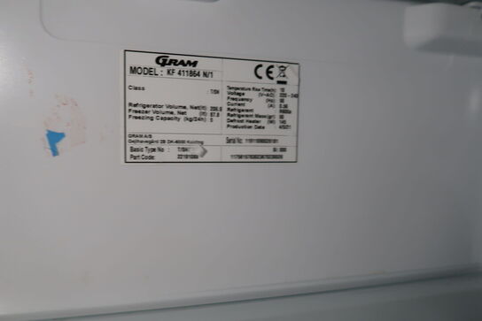 Køle/fryseskab GRAM KF 411864 N/1