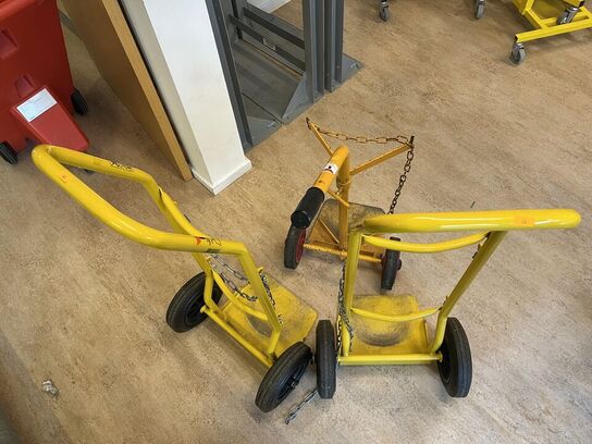 3.Stk. Gasflaske holder på hjul