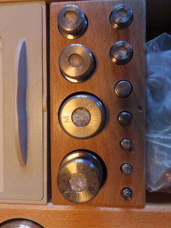 Kalibrationslodder messing,  1mg-1kg, KERN & SOHN  M1,  G8 -886