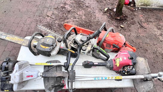 5 stk. have maskiner, kædesav, busrydere og hækklippere