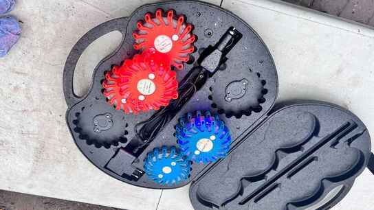 Sæt med 6 genopladelige LED-advarselsblink