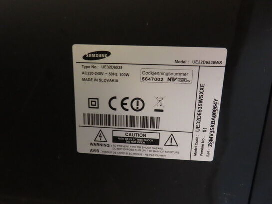 32" LED TV, SAMSUNG UE32D6635 m. fjernbetjening