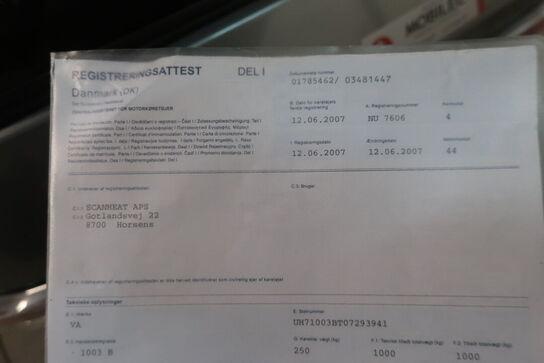 Trailer VARIANT 1003 Bd