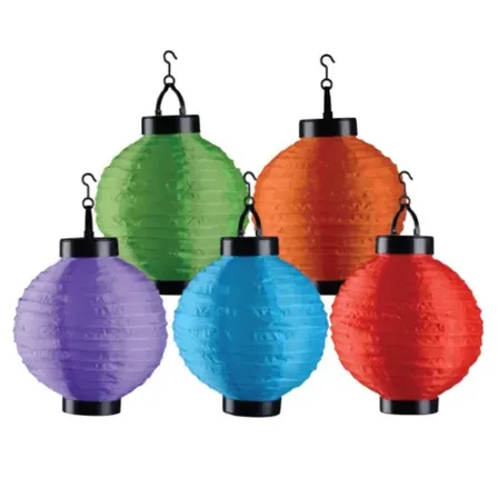 6 stk. grundig lanterne led ip44 solar 30 cm assorteret(ubrugt)