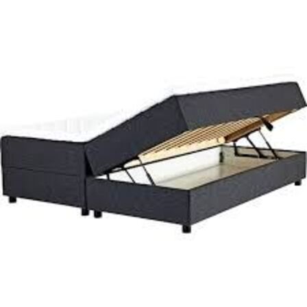 Nordisk fjer B110 seng med opbevaring 180x200 cm Antracit 