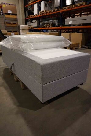 Nordisk fjer B110 seng med opbevaring 90x200 cm Lysegrå 