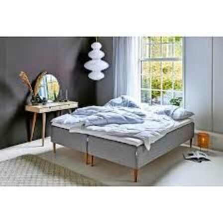 Huma Nordic boxmadrasseng 180x200 cm Lysegrå 