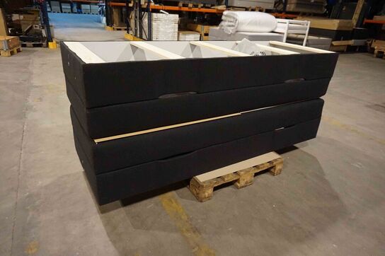Nordisk fjer B90 seng med opbevaring 140x200 cm Antracit 