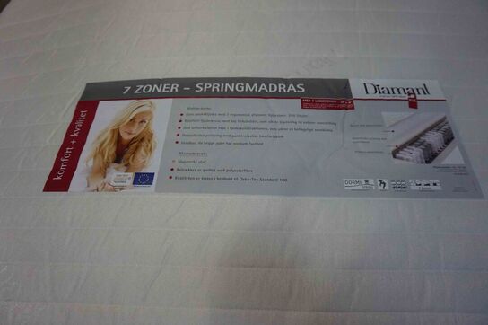Diamant 7-zoners springmadras 140x200x19 cm