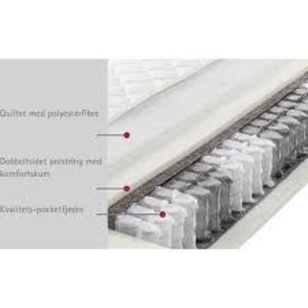 Diamant 7-zoners springmadras 90x200x19 cm