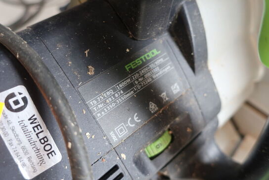 Dyksav FESTOOL TS 75 EBQ samt føringsskinne