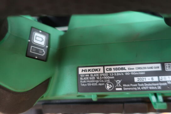 Båndsav HIKOKI CB 18DBL m. 2 batterier og 1 lader