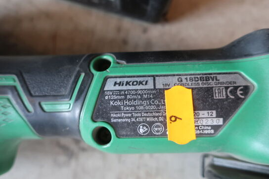 Vinkelsliber samt slagnøgle HITACHI