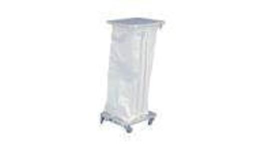 1 stk. Affaldsvogn 60/100 ltr hvidlakeret m/pedal & vippelåg