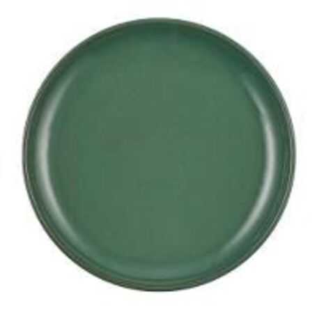 10 stk. Tallerken stentøj grøn 220 mm Rustik