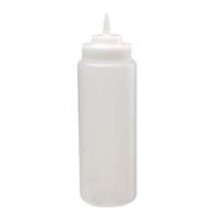 24 stk. Squeeze plast flaske 95 cl med låg