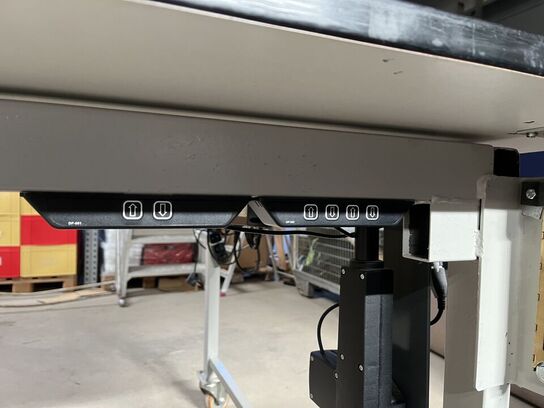 El hæve/sænkebord med lampe