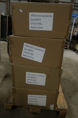 2300 stk. 4 og 6 hul cupcake box