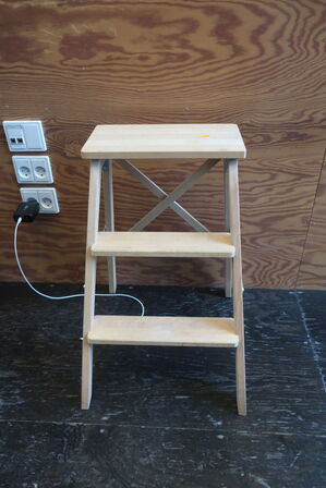 Whiteboard 250x118 cm inkl. 3-trins stige