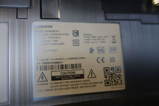 SmartTV 4K SAMSUNG UE75BU8075 m. LOGITECH konferencesystem