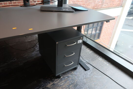 Elhæve/sænkebord HOLMRIS B8 - 160x80 cm inkl. skuffedarium