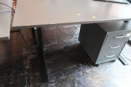 Elhæve/sænkebord HOLMRIS B8 - 160x80 cm inkl. skuffedarium