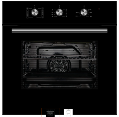 Indbygningsovn SCANDOMESTIC SO 100 50 (ubrugt i original emballage)